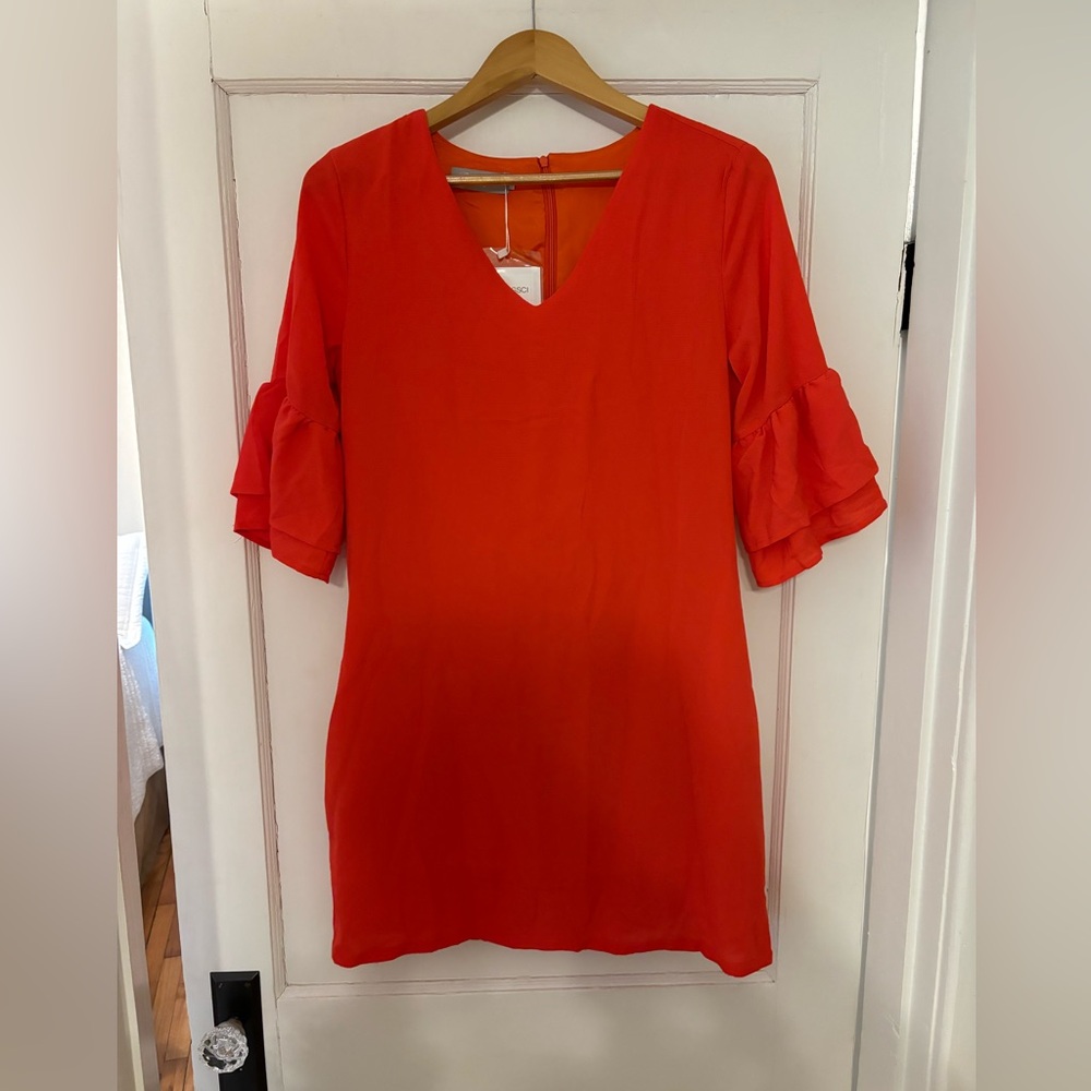 Spring/summer deep orange dress